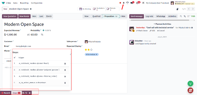 Odoo 18 Recording Tool