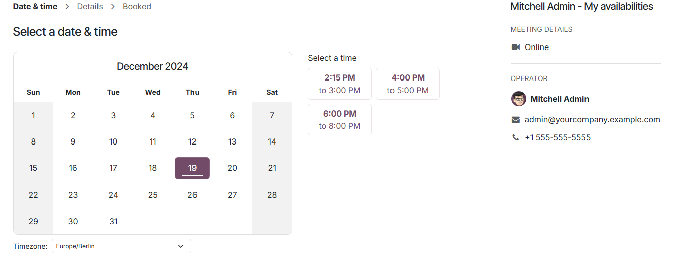 Odoo 18 Appointment - Calendar Sync 2