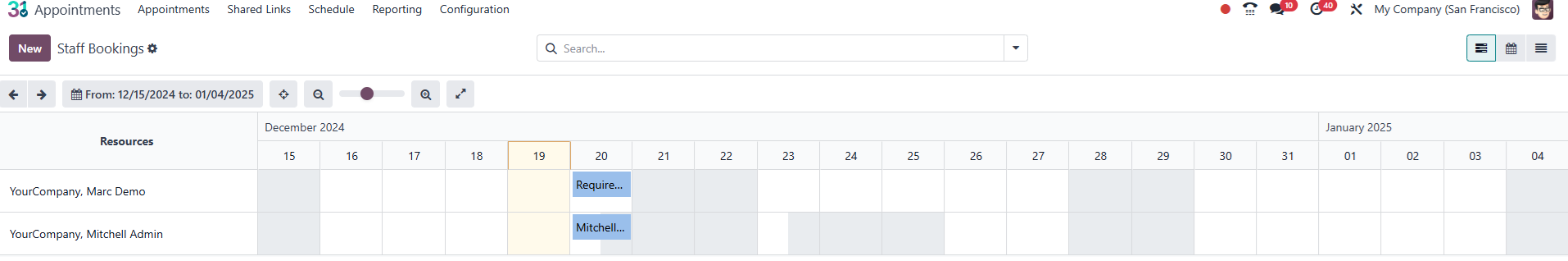 Odoo 18 Appointment - Intuitive Dashboards