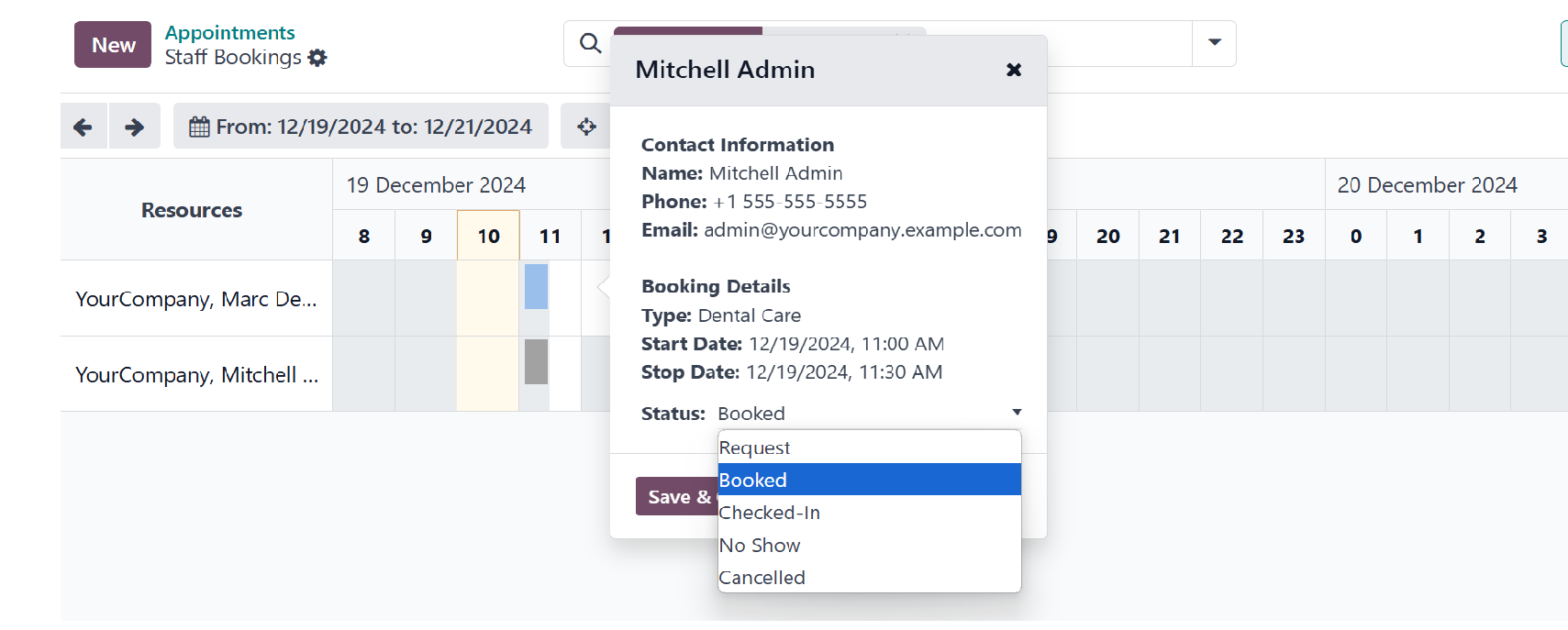 Odoo 18 Appointment - Dynamic Scheduling options